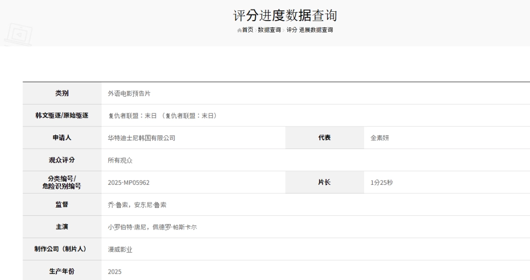 时长一分半！《复仇者联盟5》首支预告或于近日发布